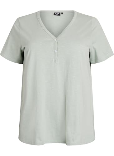 Flash by Zizzi T-Shirt V-Ausschnitt Green Milieu 42-48