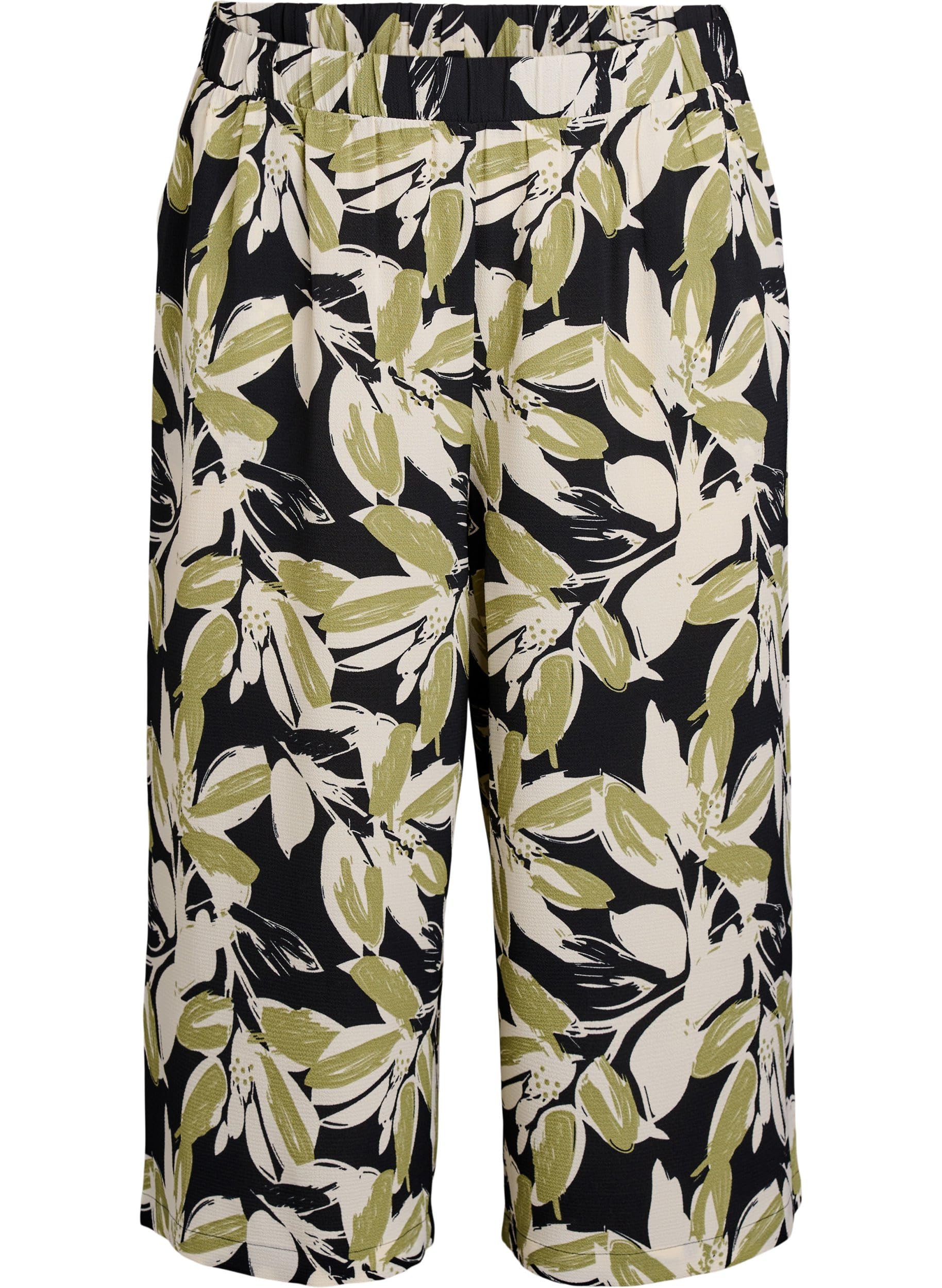 Zizzi Culotte Hose Damen Print Elastikbund