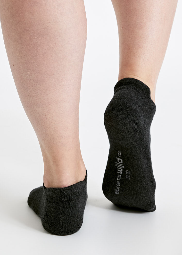 Wijld Woodsocks Sneakersocken Anthrazit Lyocell
