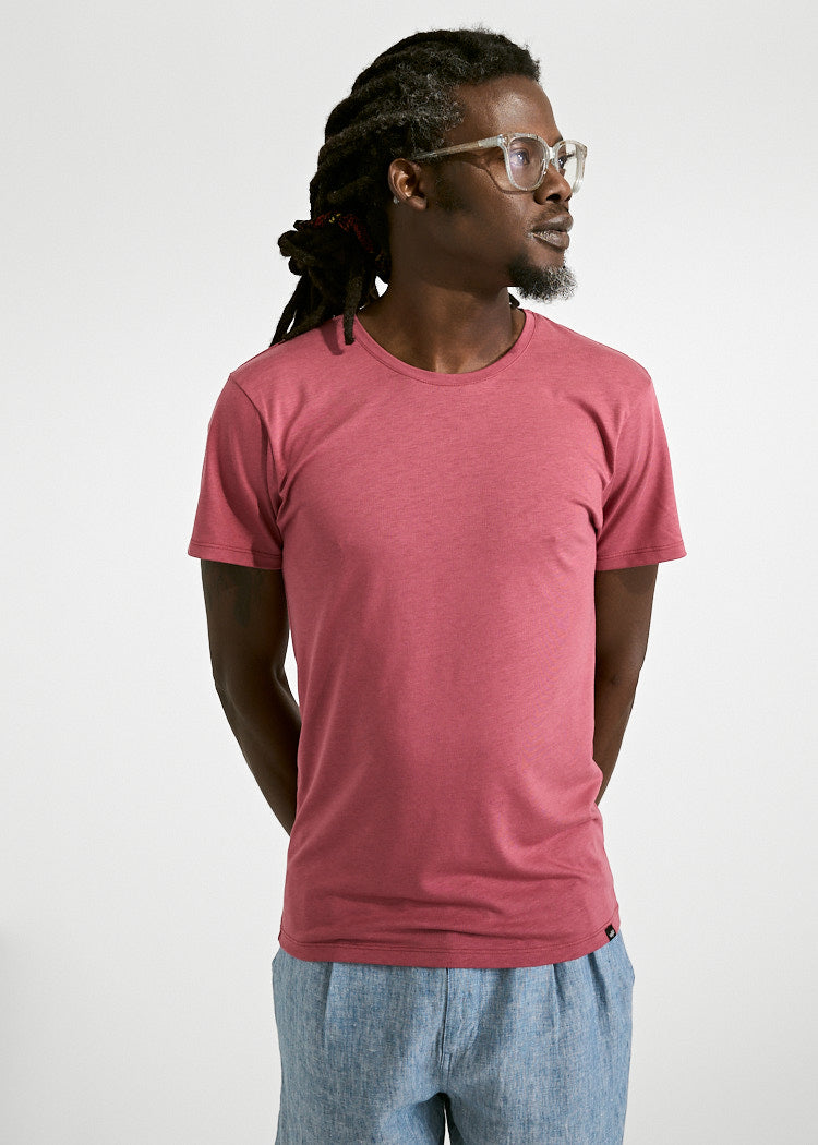 Wijld Woodshirt Alex T-Shirt Earth Red Regular Holz