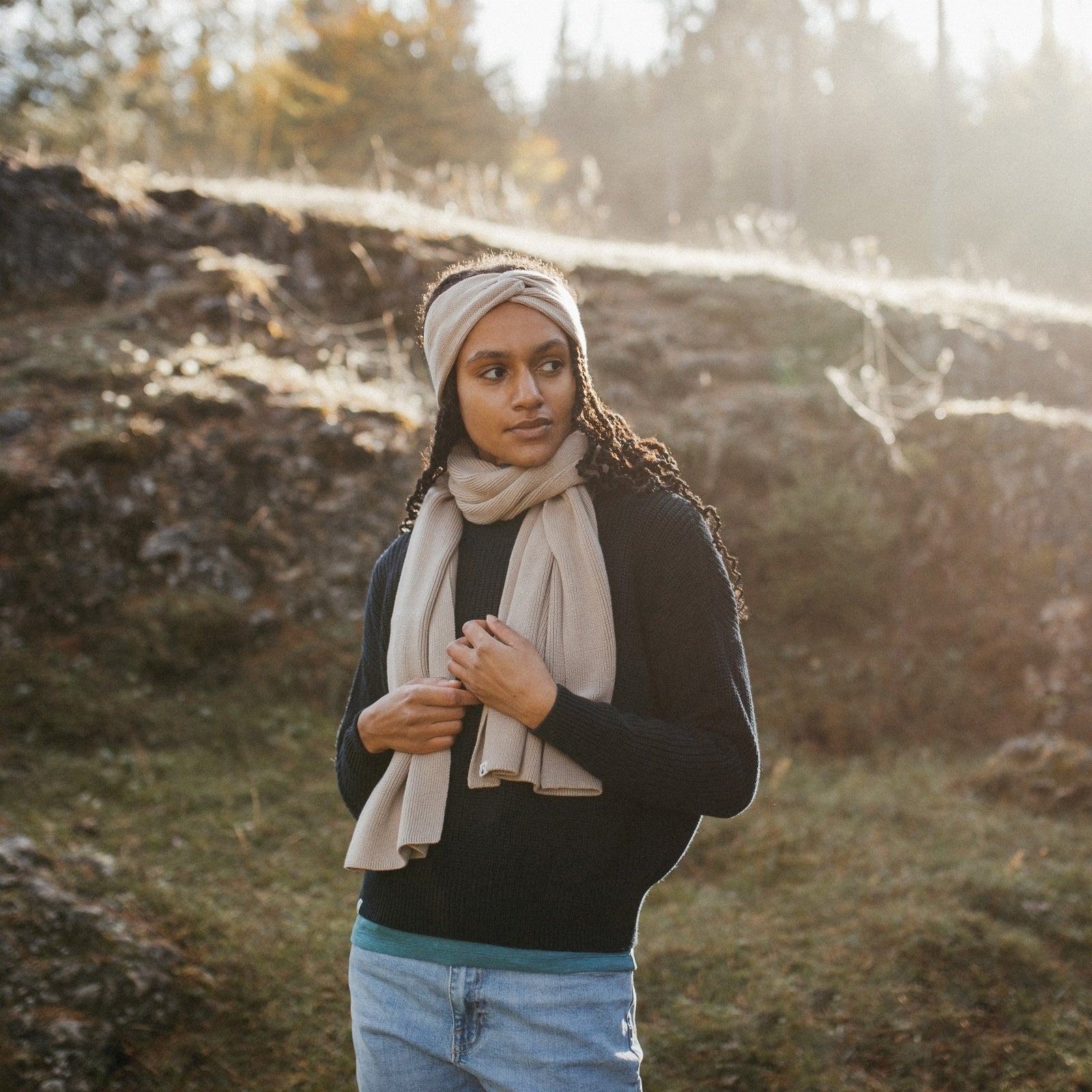 NORDLICHT Lene Stirnband Natur Bio-Baumwolle