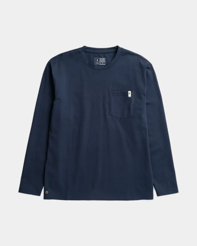 NIKIN TreeShirt Mono Longsleeve Pocket Relaxed Langarmshirt Dark Navy