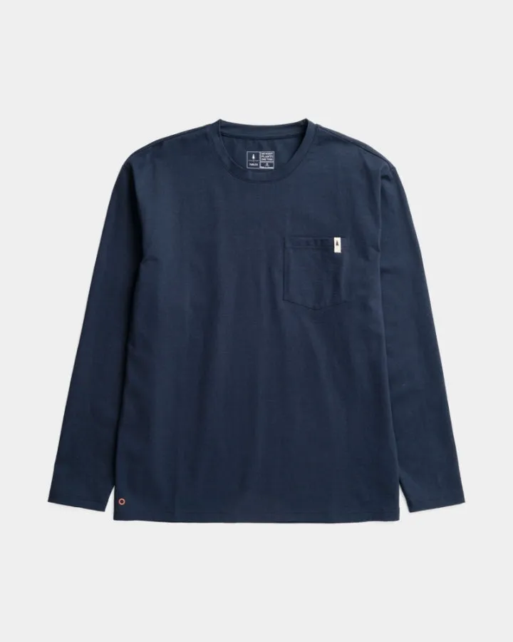 NIKIN TreeShirt Mono Longsleeve Pocket Relaxed Langarmshirt Dark Navy