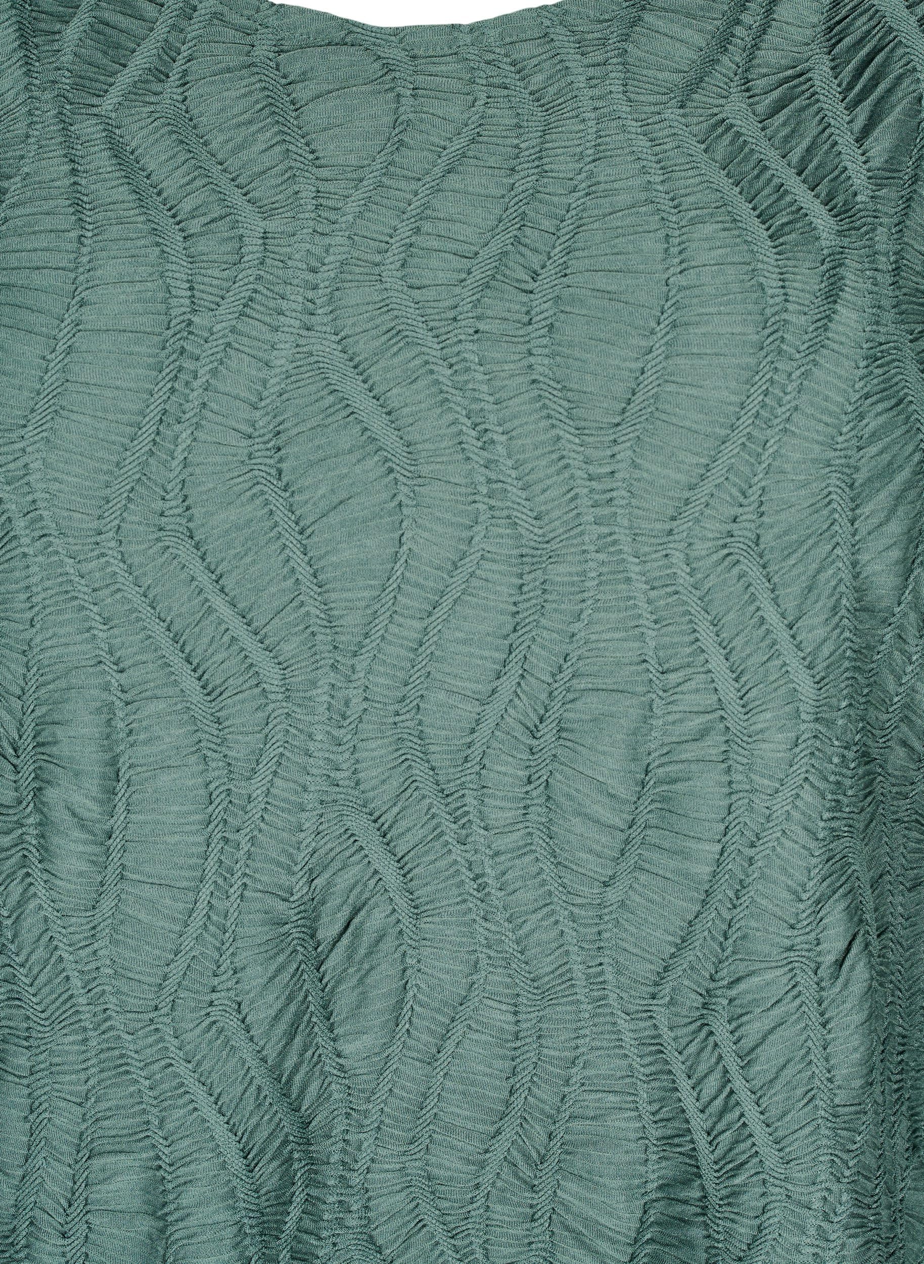 Zizzi Blouses Bluse Große Größen 42-60 3/4-Ärmel Textur