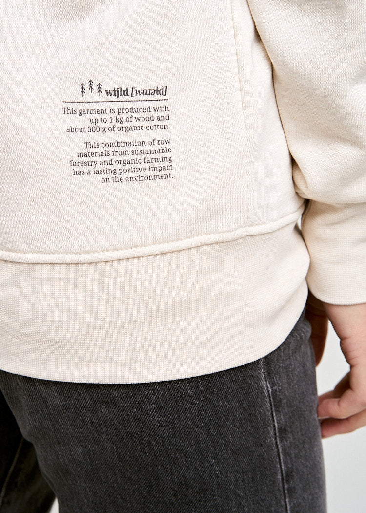 Wijld Hoodie Damen Kapuzenpulli Crème Brûlée Lyocell