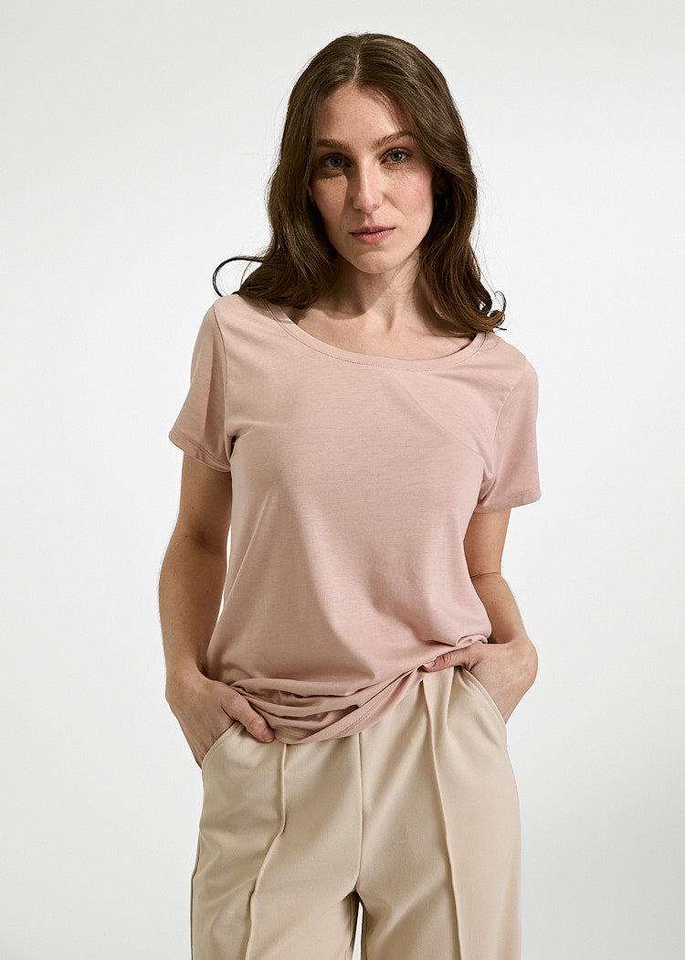 Wijld Woodshirt Lena Damen T-Shirt Smoked Rose Holz