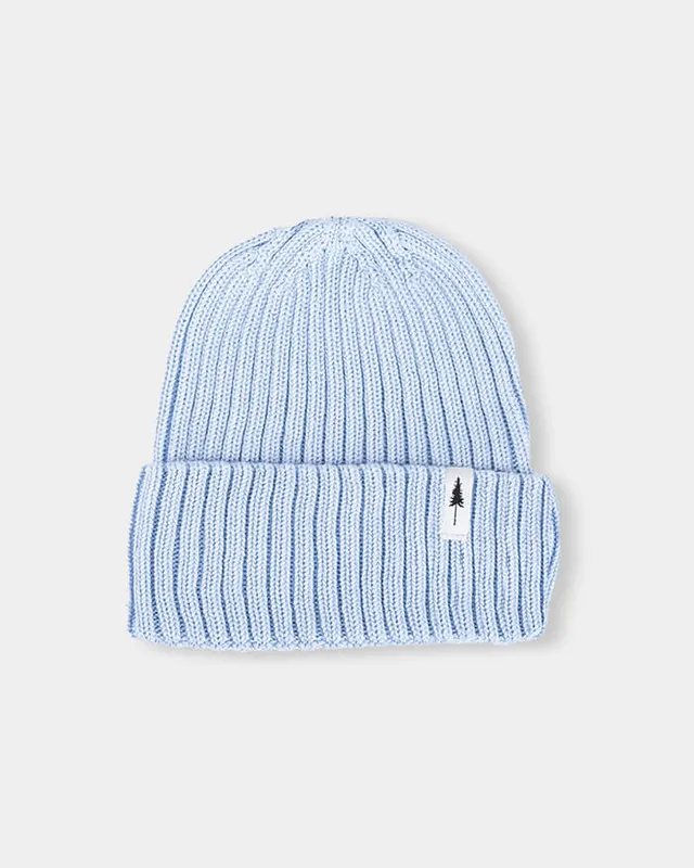 NIKIN Treeanie Ribbed Baby Mütze Hellblau 0-12M Bambus