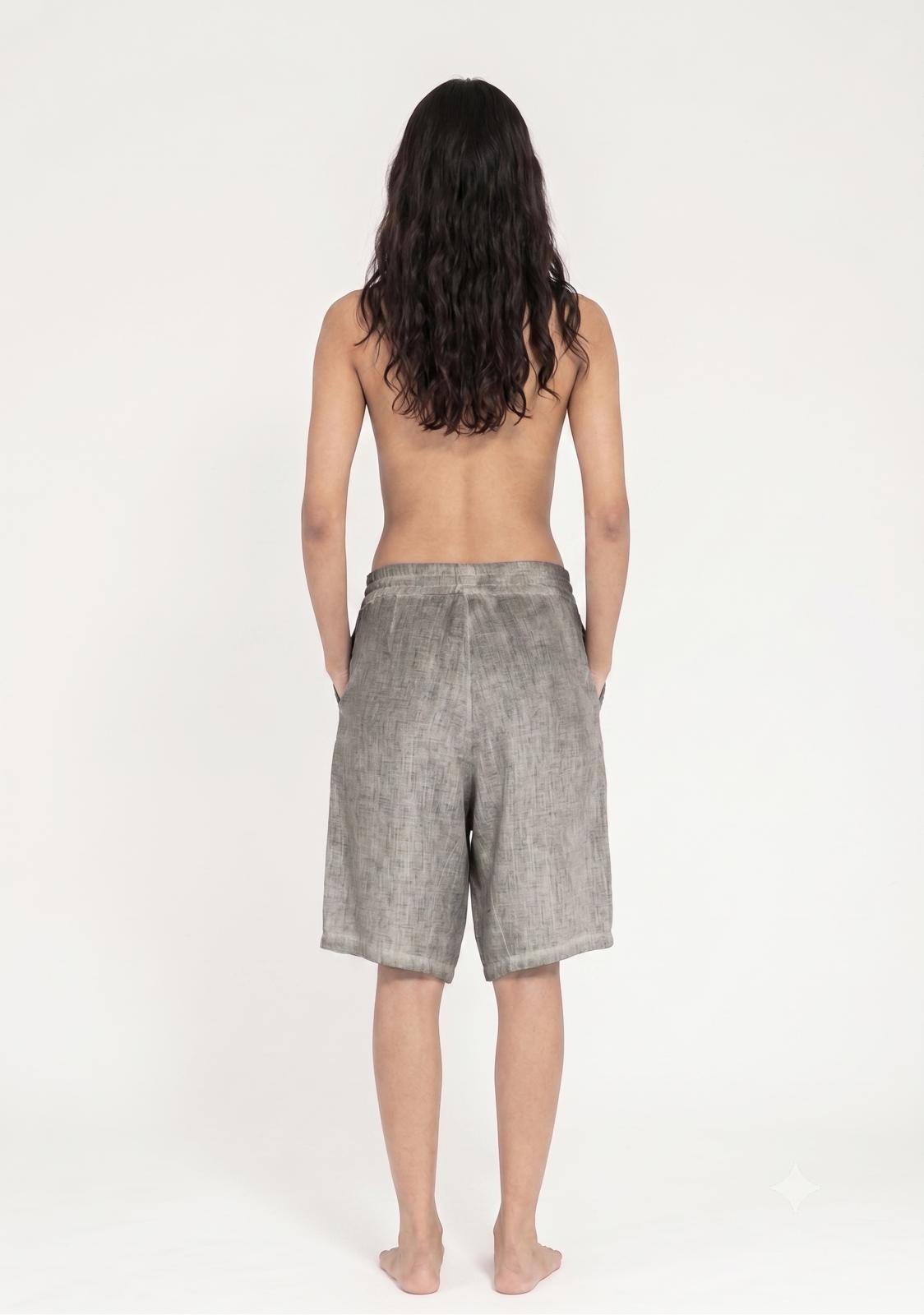 Sanctamuerte Pantaloni Bermuda Shorts Leinen Degradé