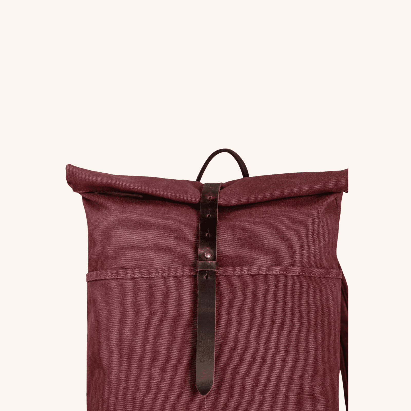 NORDLICHT Tamo Rucksack Bordeaux Rot Rolltop Leder