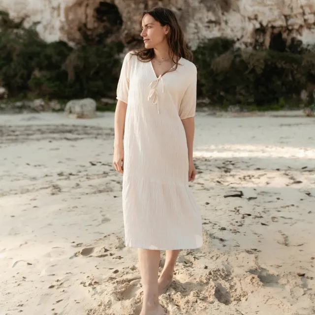 NORDLICHT Silva Kleid S Bio-Baumwolle mit Volants