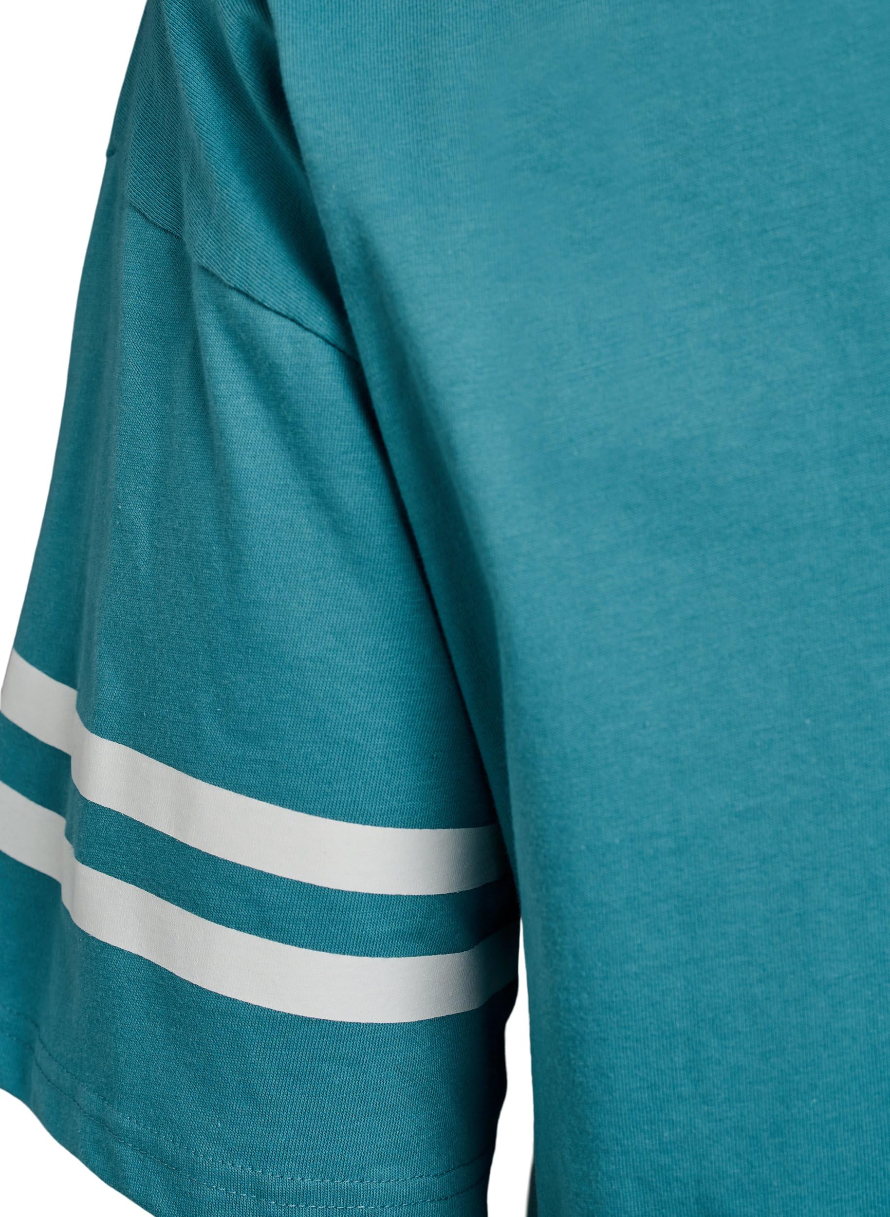 Zizzi T-Shirt Baumwolle College Adriatic Tokyo 89 42-44