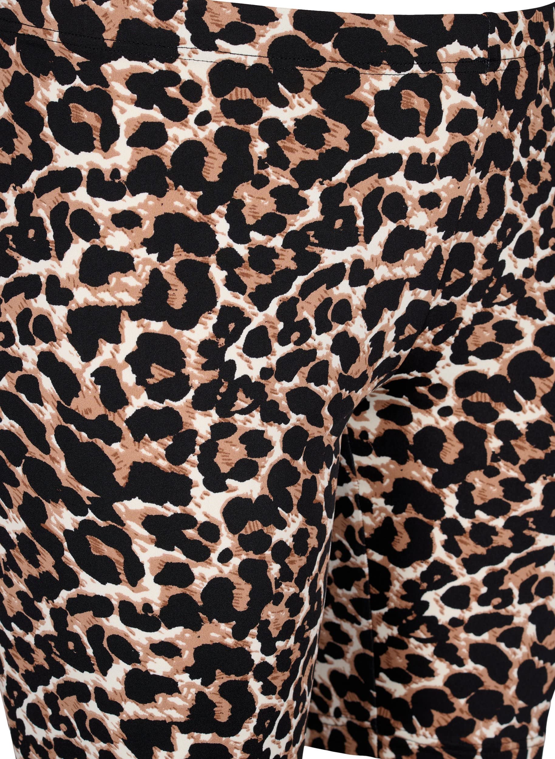 Zizzi Shorts Radler Shorts 2er-Pack Leoprint dehnbar