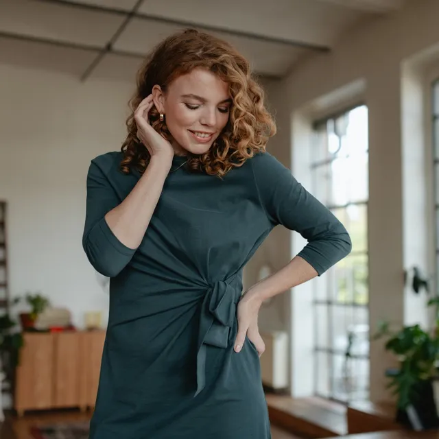 NORDLICHT Kleider Greta Langarm Jerseykleid Bio-Baumwolle