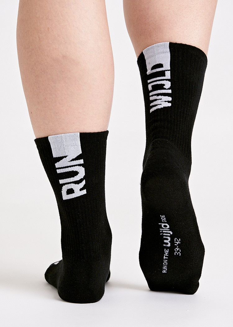 Wijld Socks Woodsocks Tennis Black Lyocell