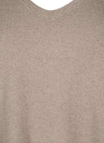 Zizzi Strickbluse V-Ausschnitt Rippstrick Gr.42-60