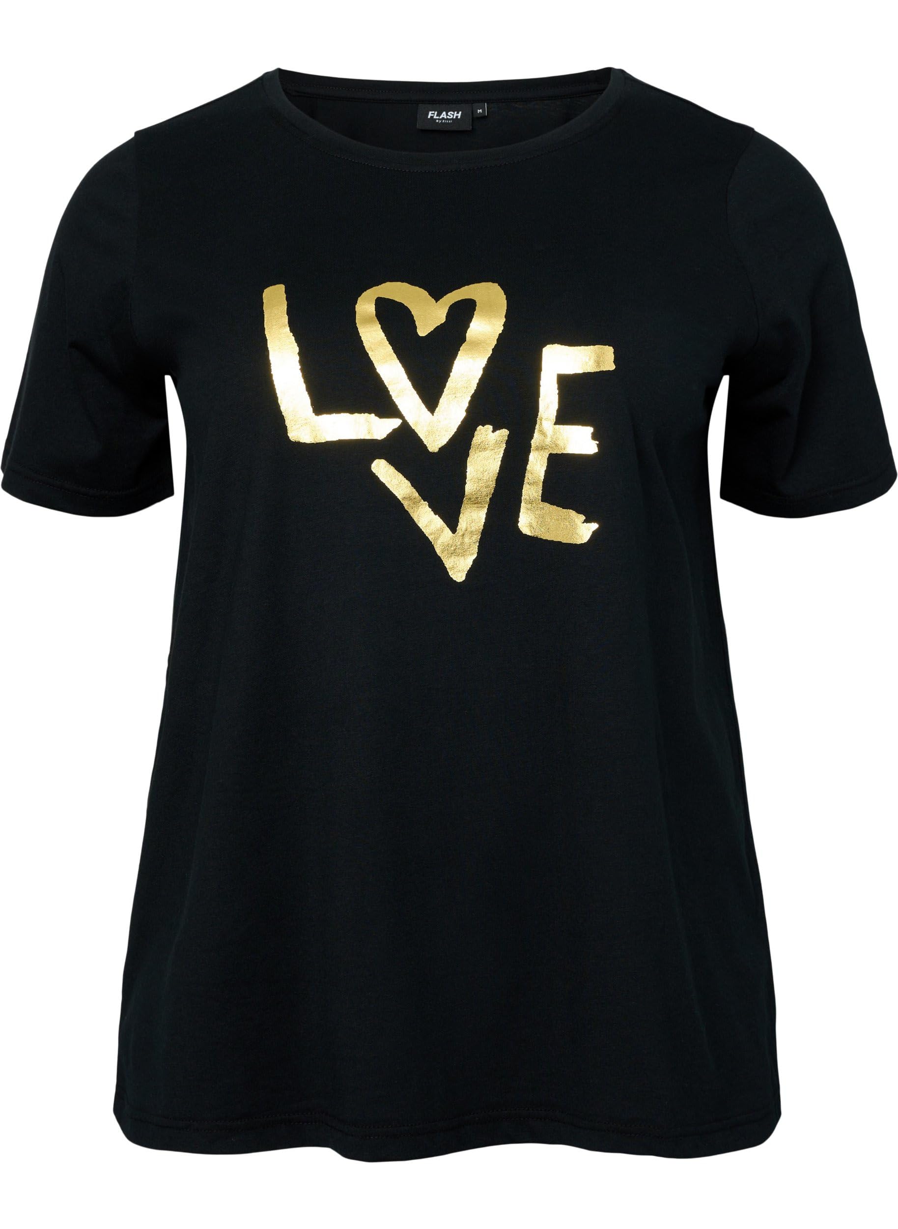 Flash by Zizzi T-Shirt 2er-Pack Rundhals Aufdruck Kurzarm