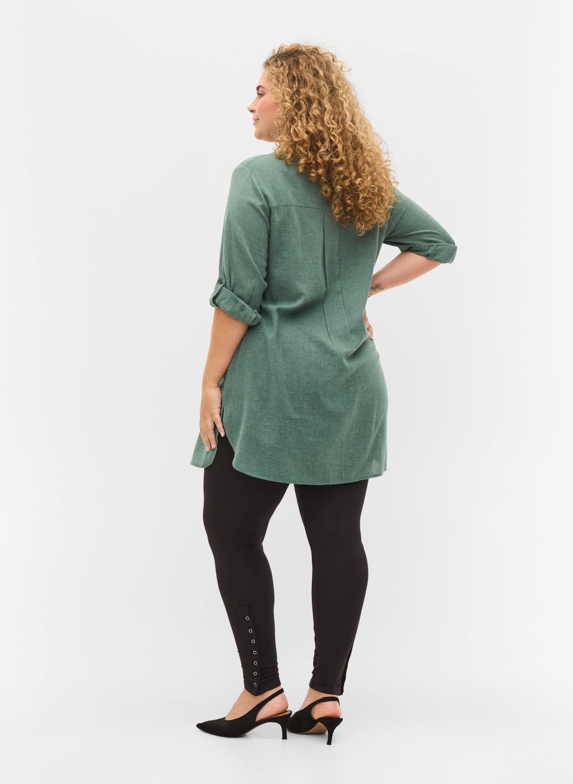 Zizzi Leggings Viskose Druckknöpfe Große Größen