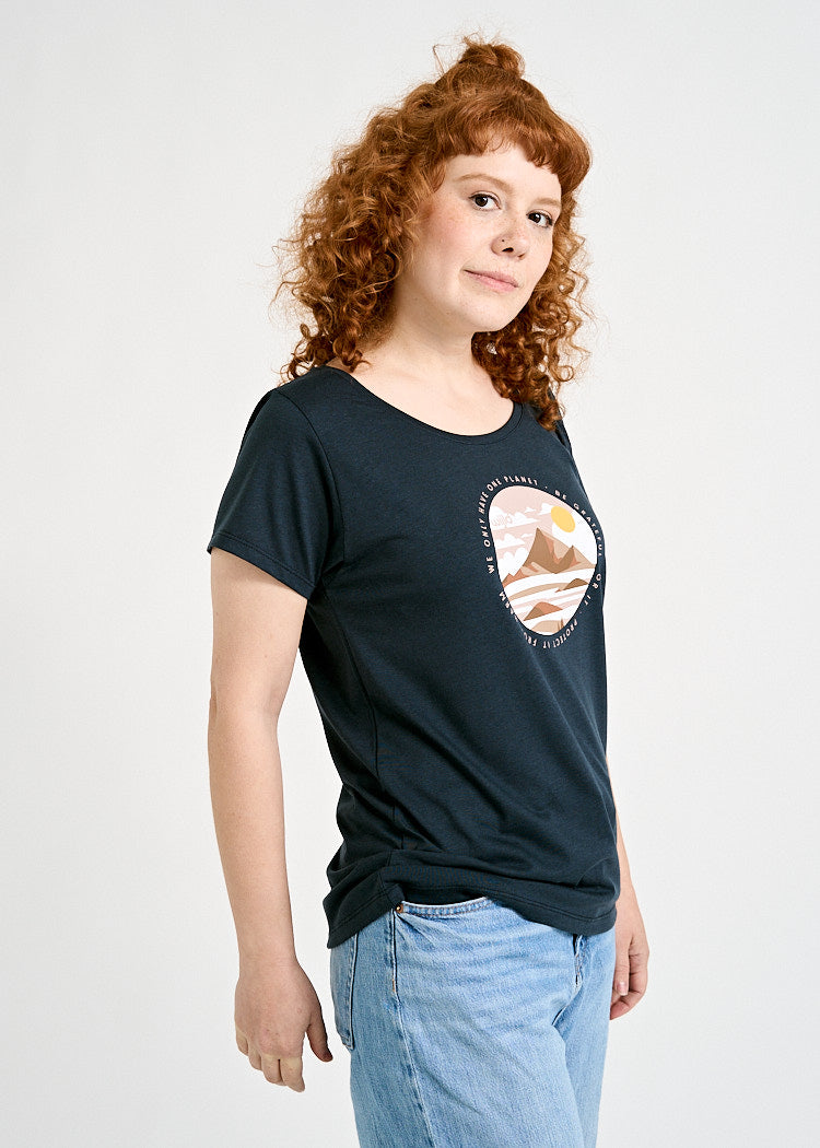 Wijld Woodshirt Lena Damen T-Shirt Landcircle Print