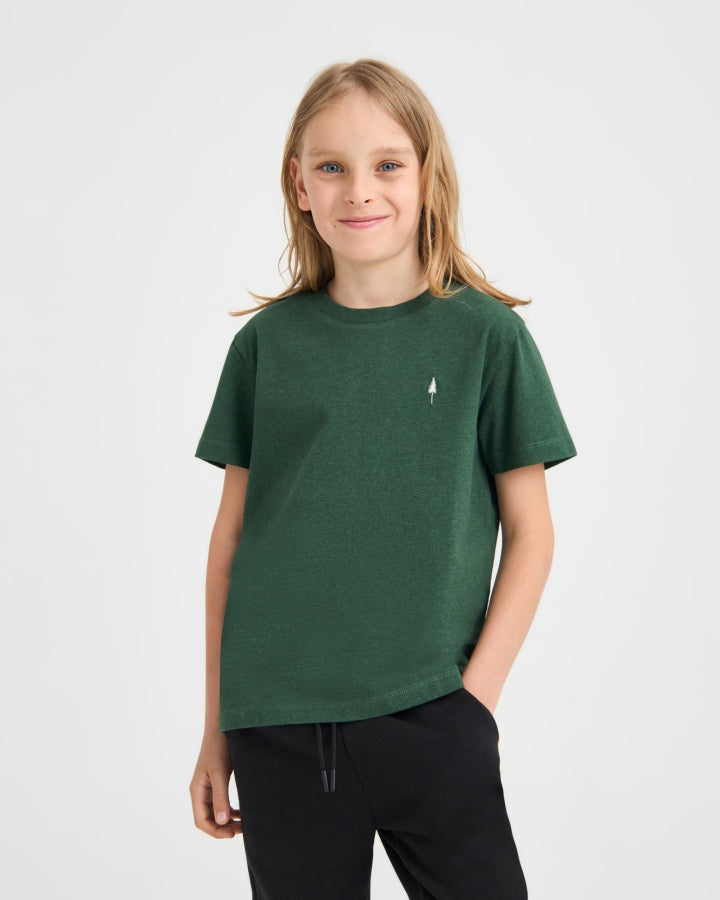 NIKIN TreeShirt Kids Kinder T-Shirt Olive Mel Bio-Baumwolle
