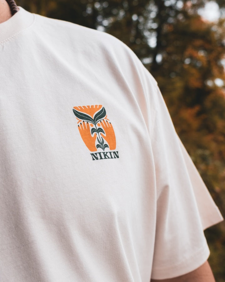NIKIN TreeShirt TreePlanter T-Shirt Chalk Bio-Baumwolle