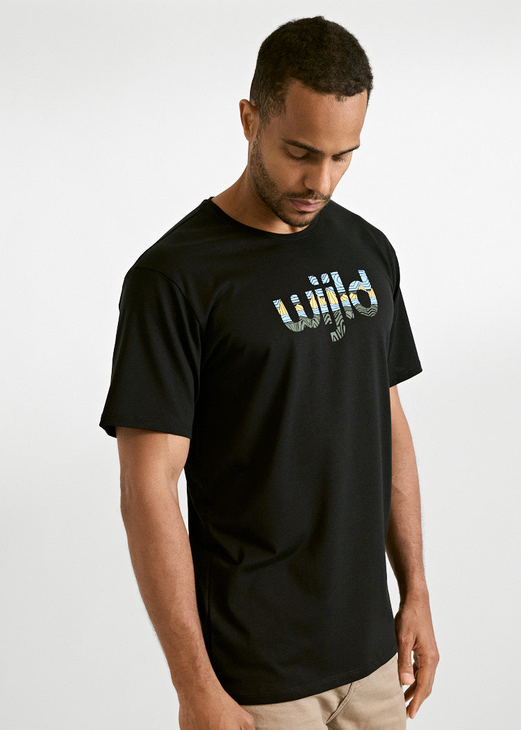 Wijld Timo Landscape T-Shirt Herren Print Holz 200 g/m²