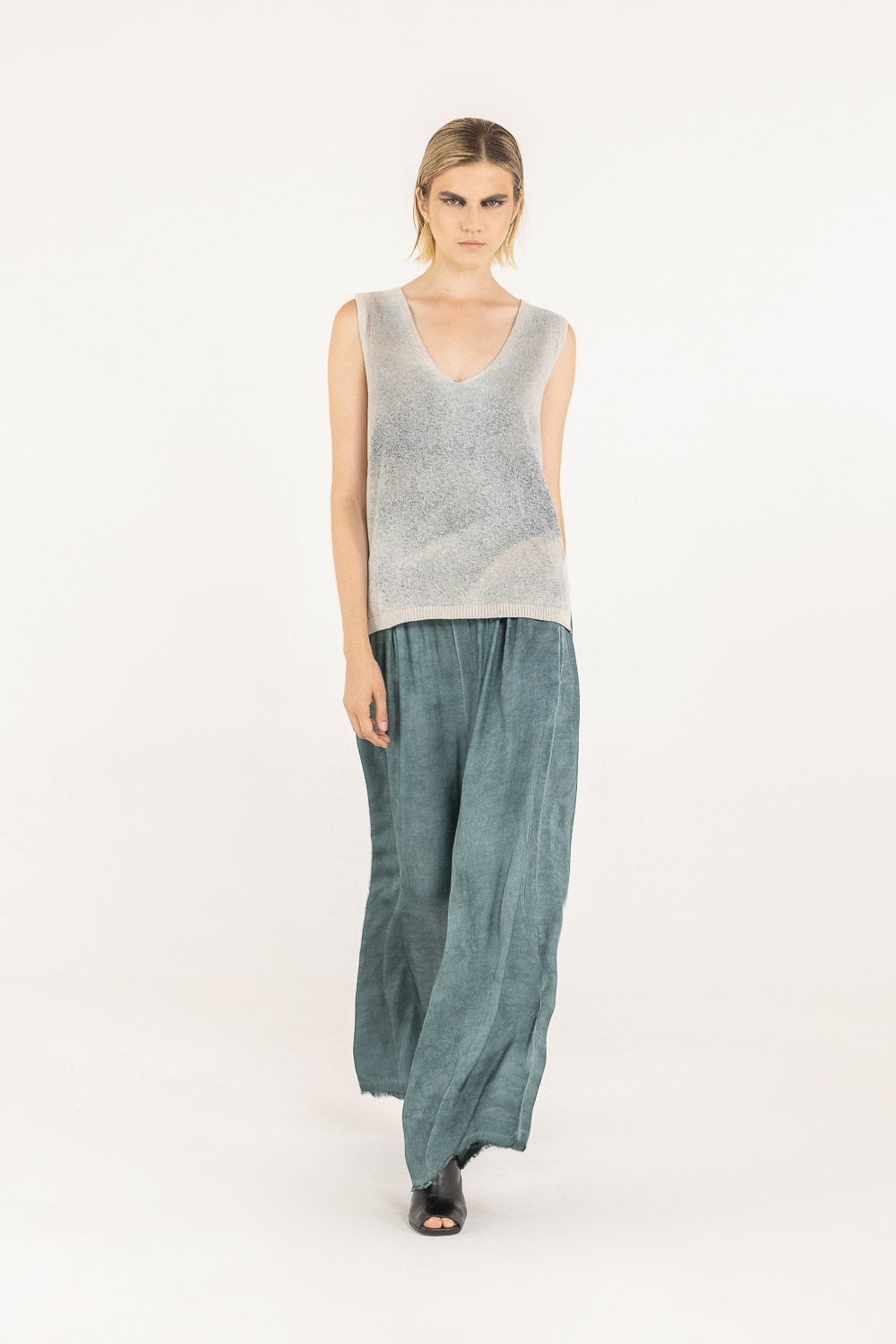 Sanctamuerte Top Tank Top Wende-Top V-Ausschnitt Degradé