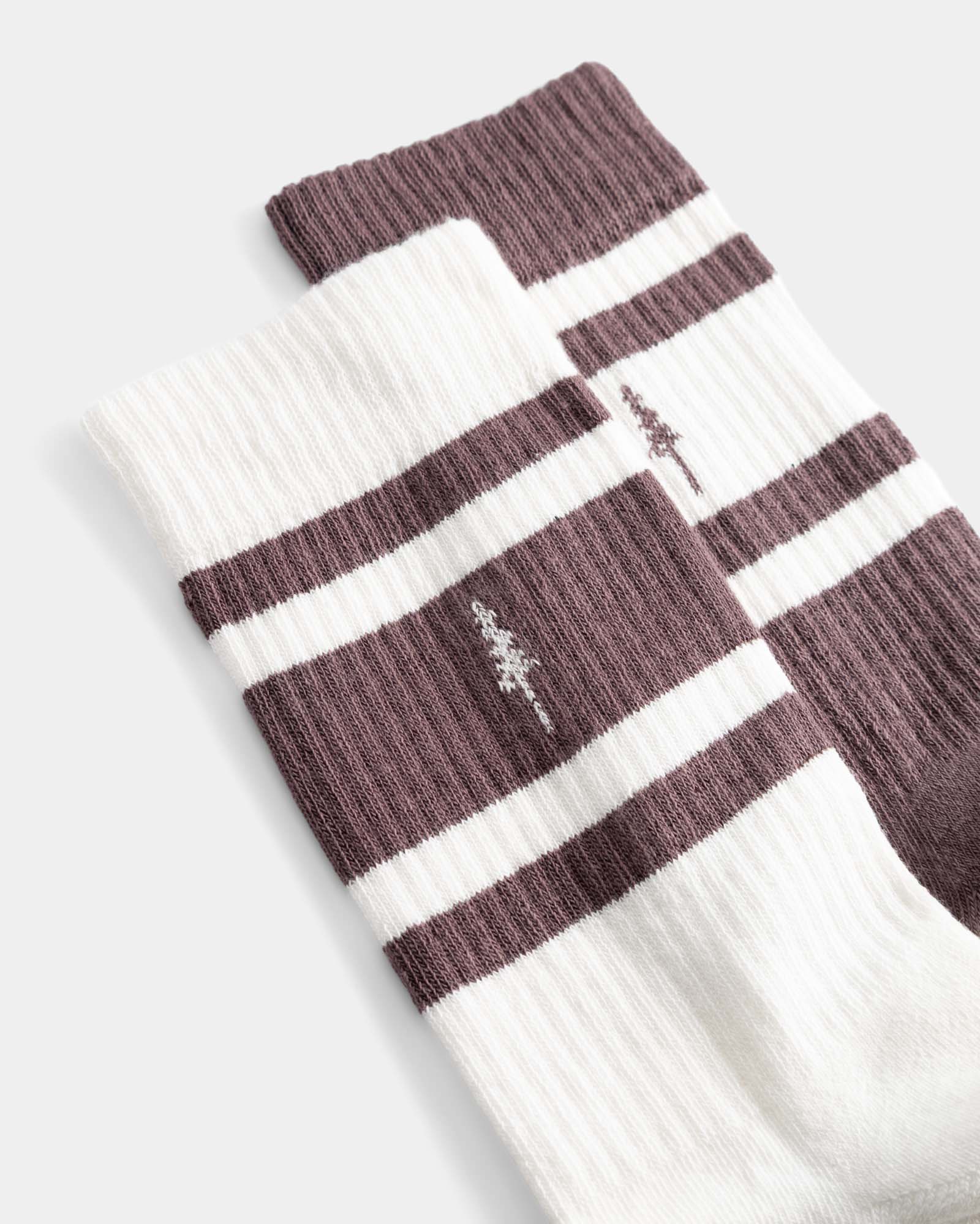 NIKIN TreeSocks Ribbed Striped Socken 2er-Pack Cocoa Bio