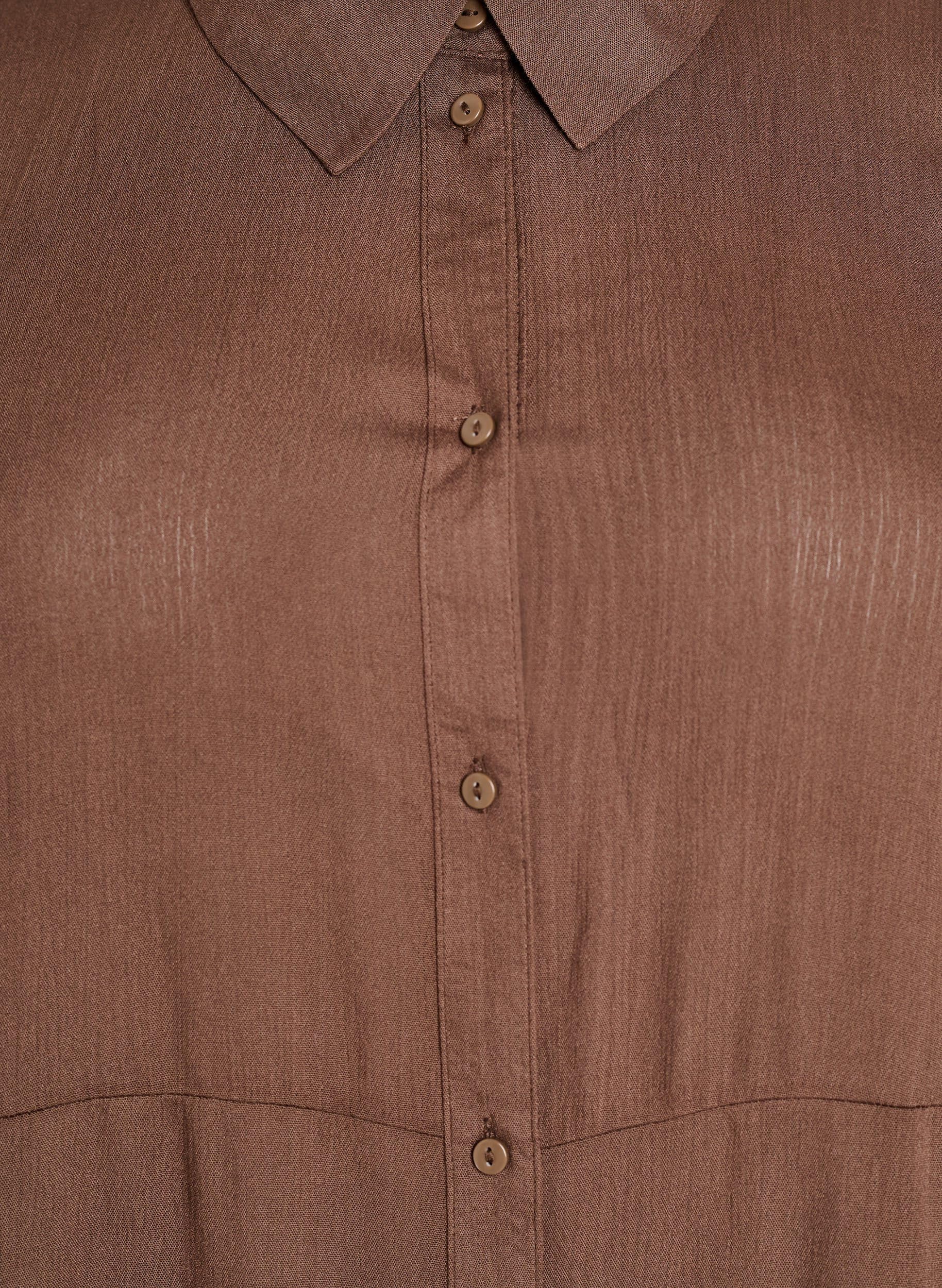 Zizzi Dresses Blusenkleid Viskose Kurzarm Midilänge