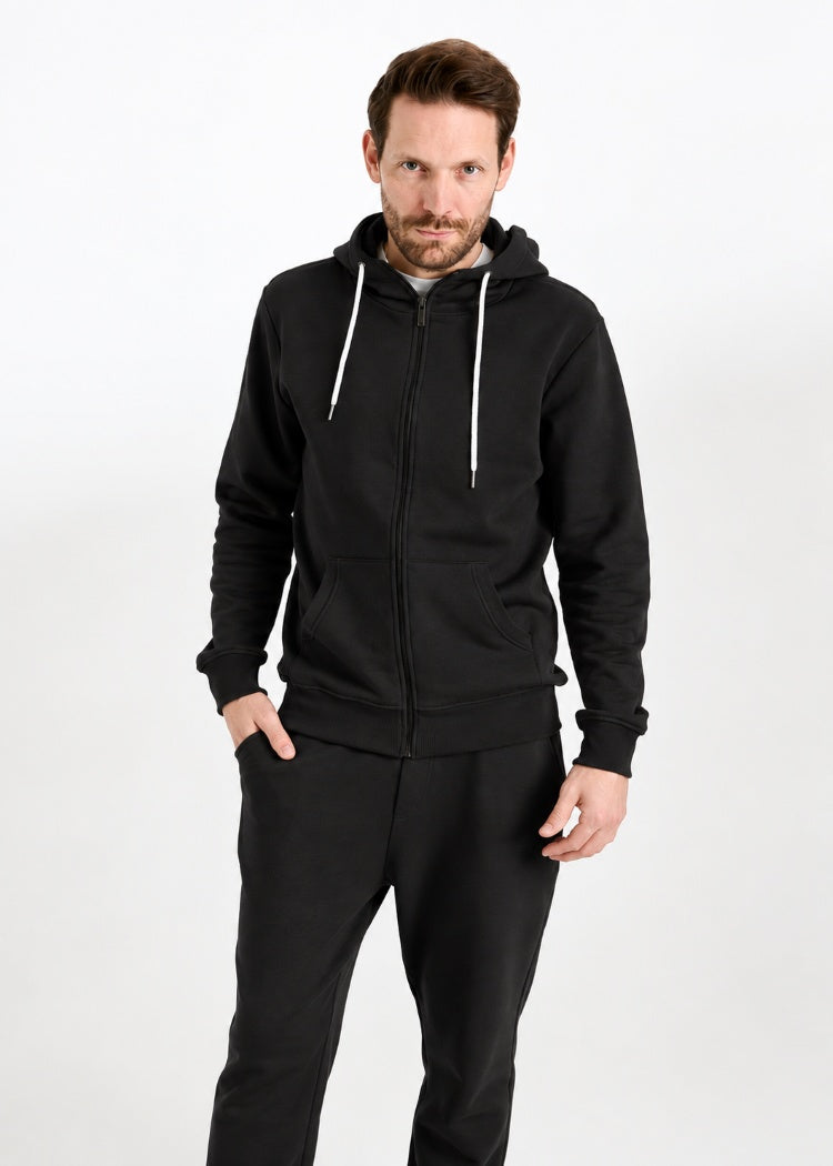 Wijld Leon Sweatjacke Herren Black Lyocell 390g