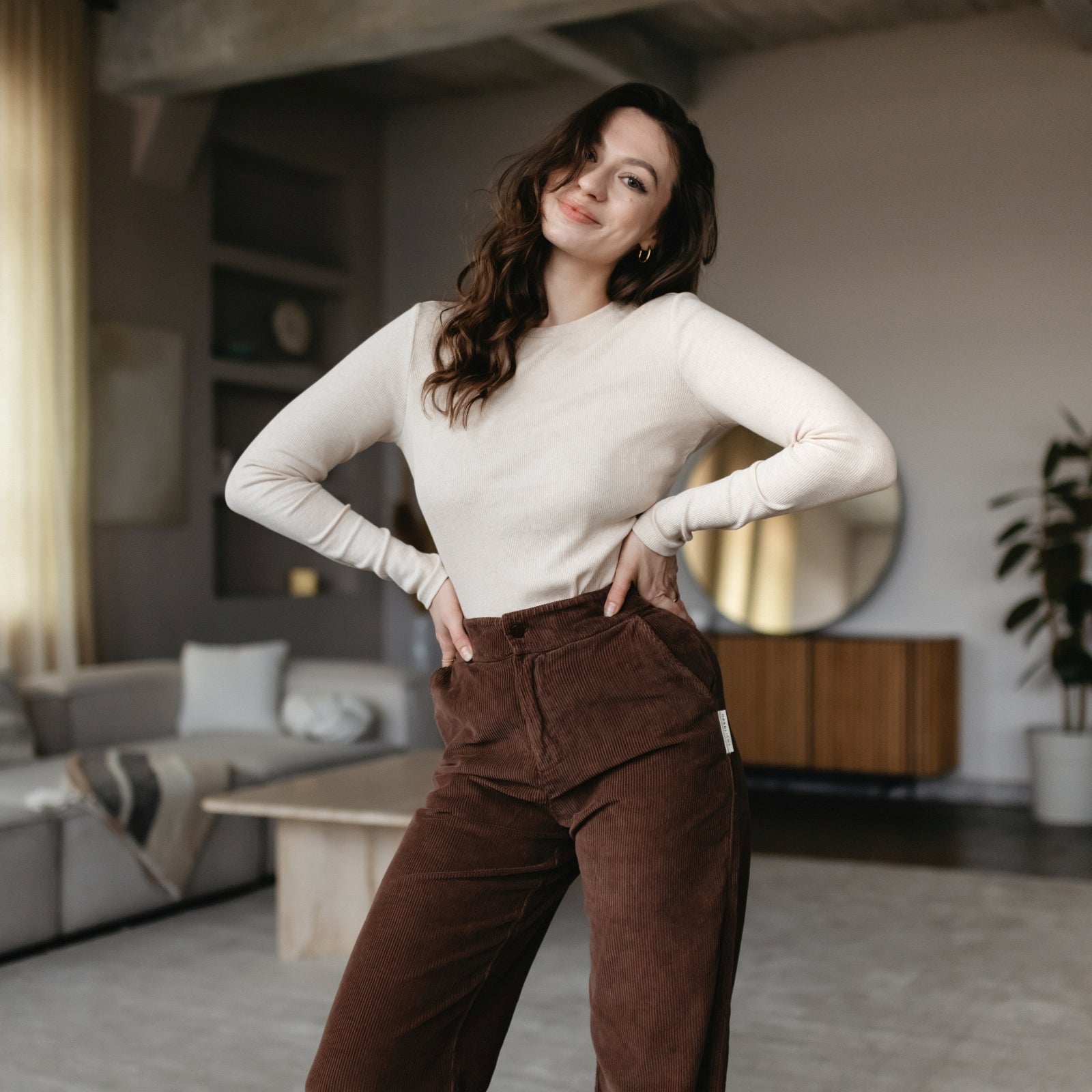 NORDLICHT Tonje Cordhose Bio-Baumwolle gerader Schnitt M