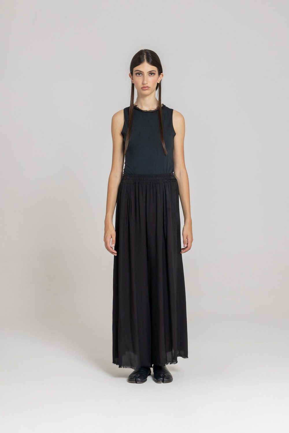 Sanctamuerte Pantaloni Palazzo Hose Viskose-Satin