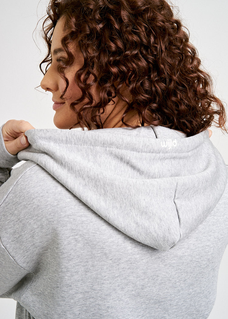 Wijld Sweatjacke Gray Melange Damen Sweatjacke Grau Bio