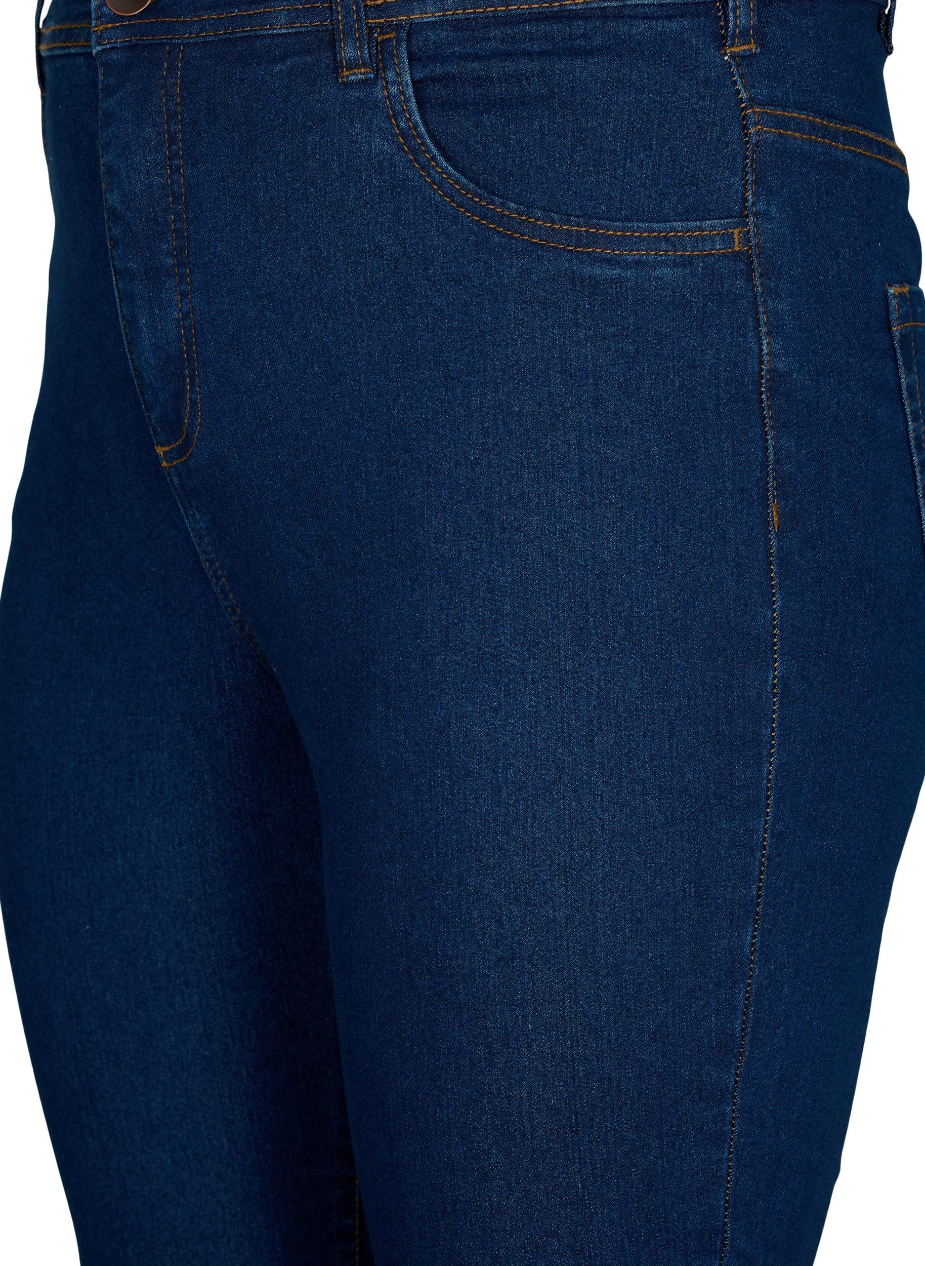 Zizzi Flash Jeans Bootcut Damen 42W/32L Blue Denim