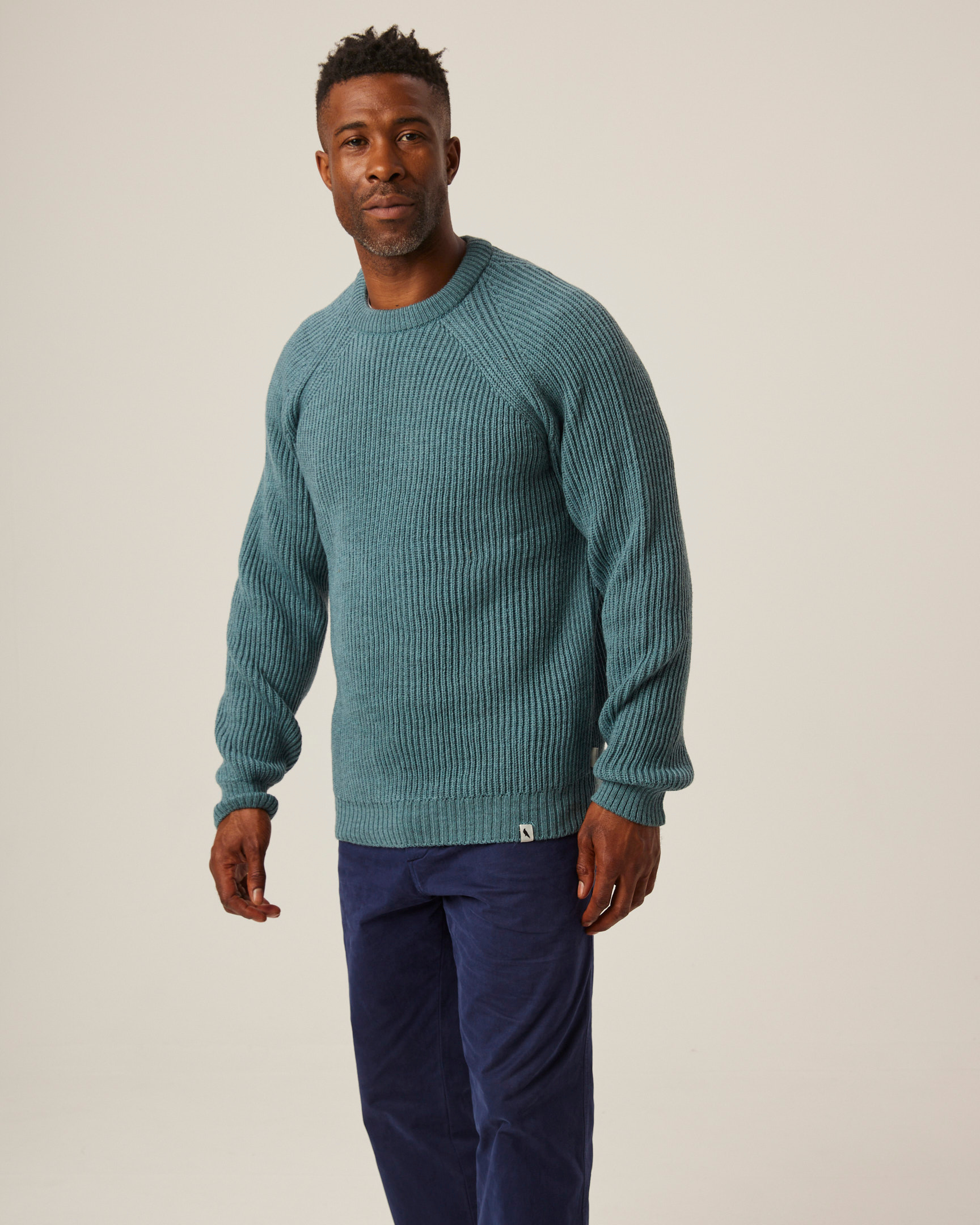 Peregrine Knitwear Ford Crew Jumper Strickpullover Oak Merino