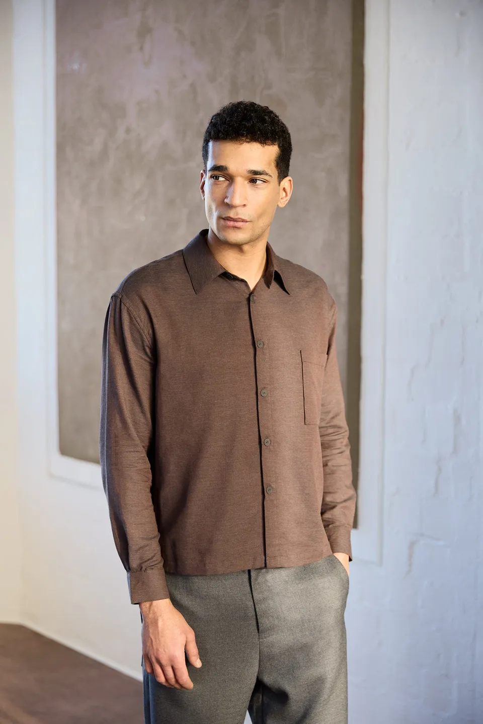 Christiane Strobel THEO Hemd Mocha Brown Kaschmir