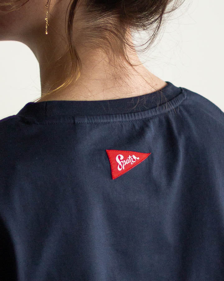 NIKIN TreeShirt Pocket Spatz T-Shirt Dark Navy Bio-Baumwolle