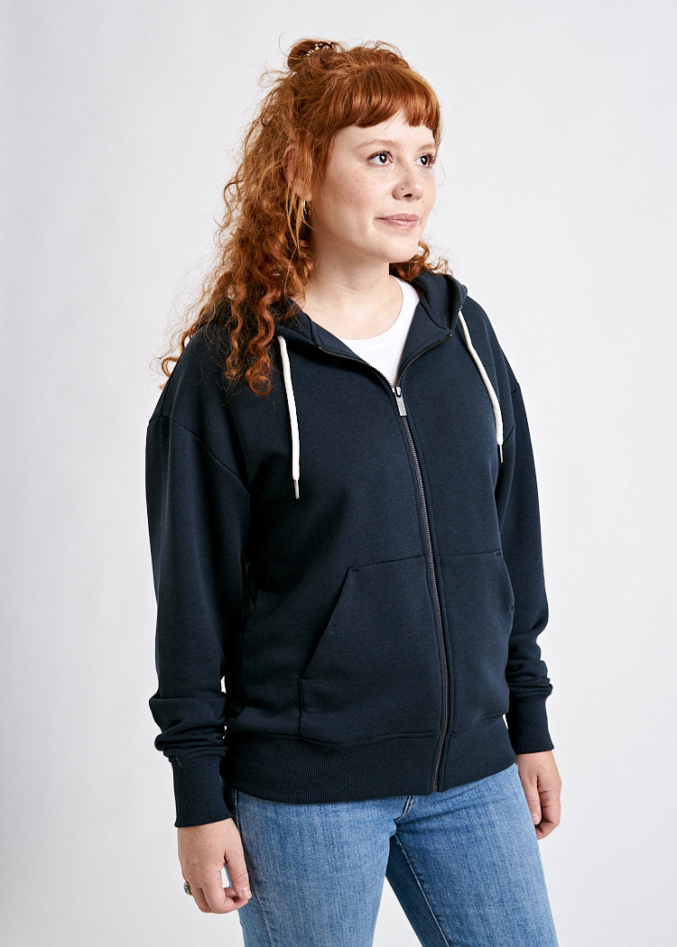 Wijld Damen Sweatjacke Carbon Kapuze angeraut