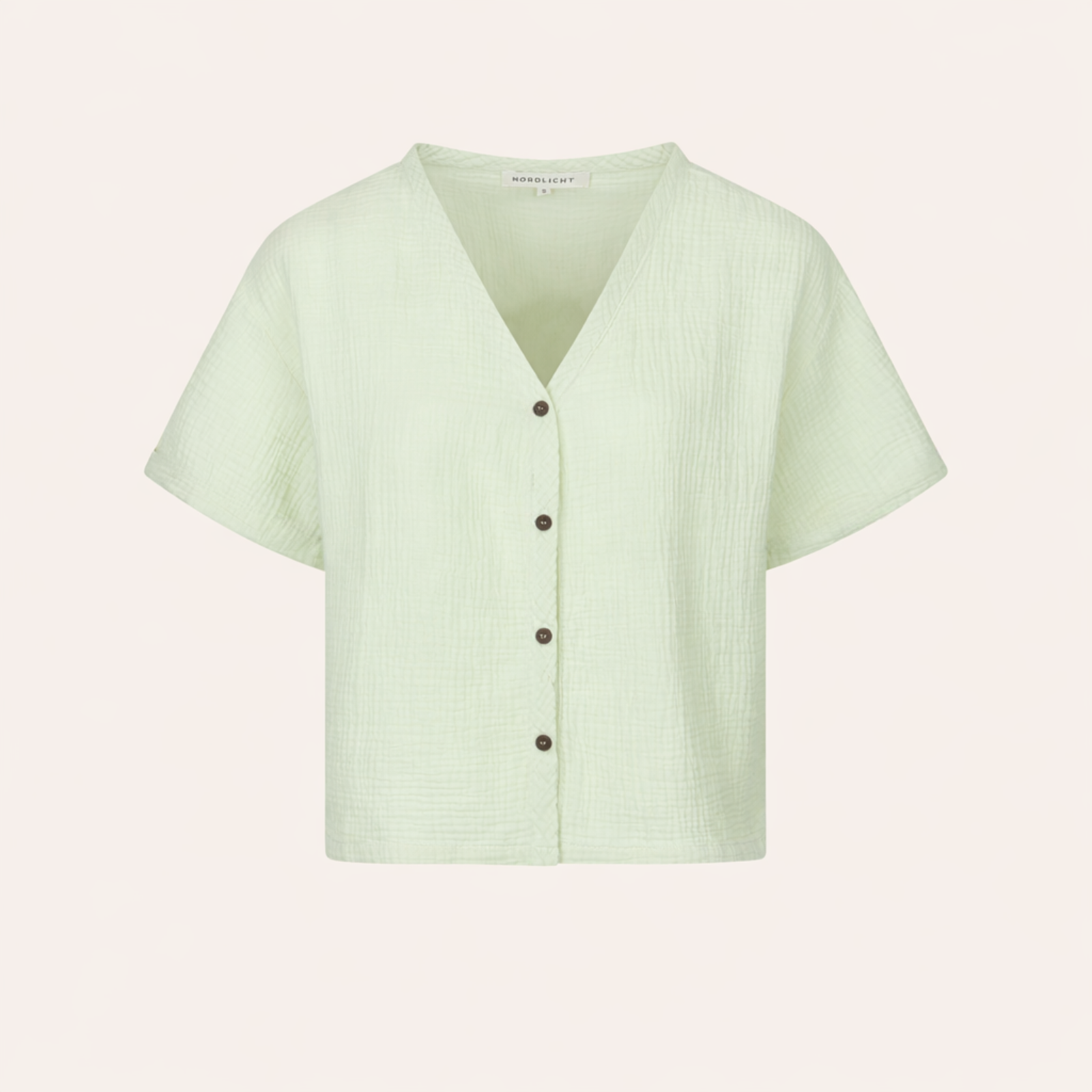 NORDLICHT Freja Musselin Shirt Kurzarm Bio-Baumwolle