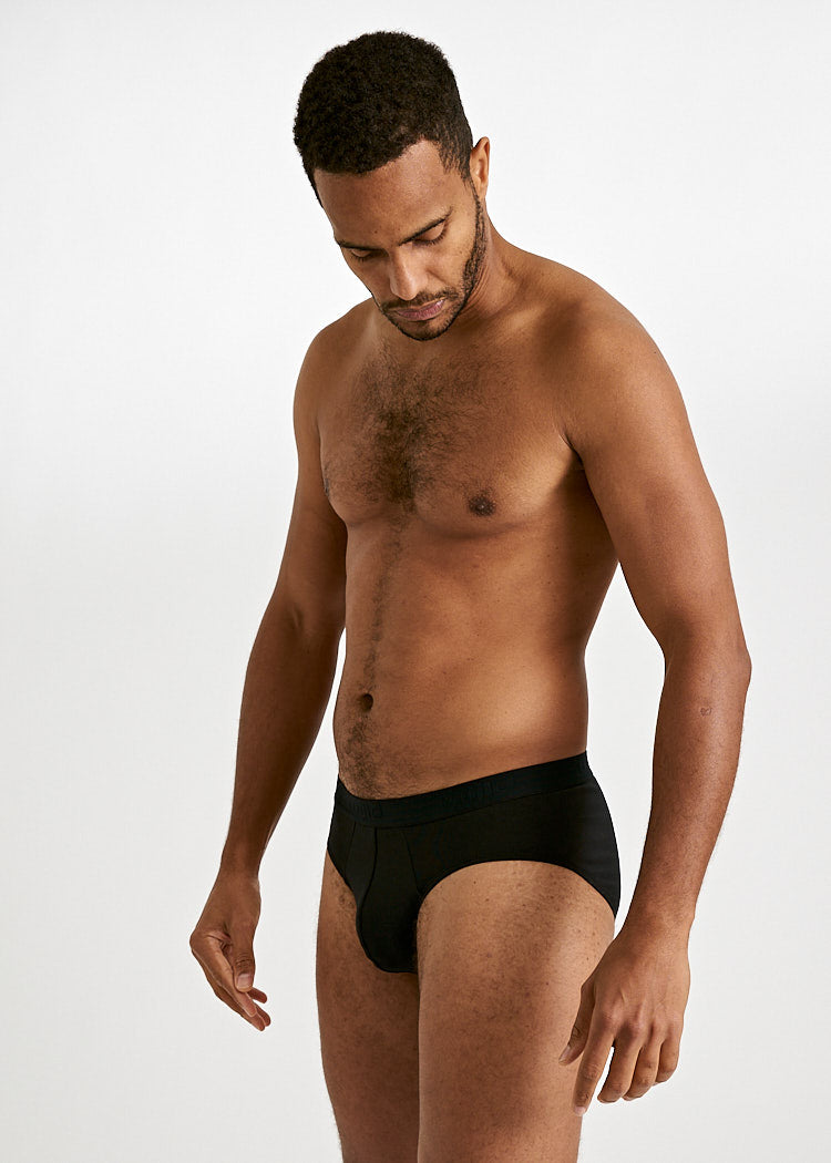 Wijld Marlo Herren Slip Black Unterhose Lyocell
