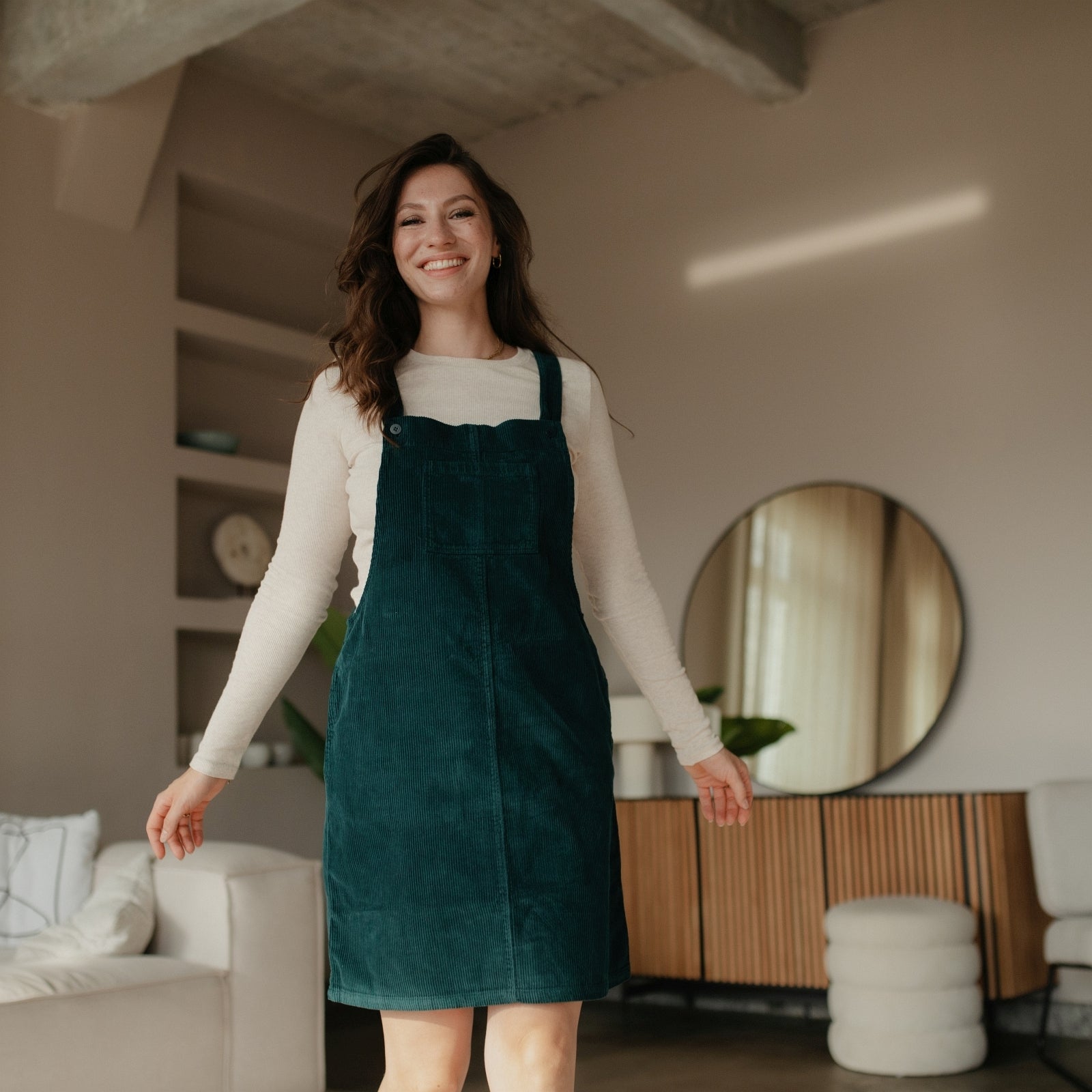 NORDLICHT Mika Cord Latzkleid Damen Bio-Baumwolle