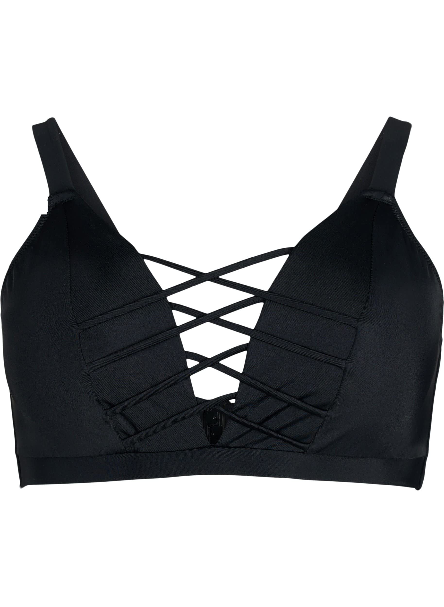 Swim by Zizzi Bikini-Top Bänderdetail Gr.42 Ohne Bügel