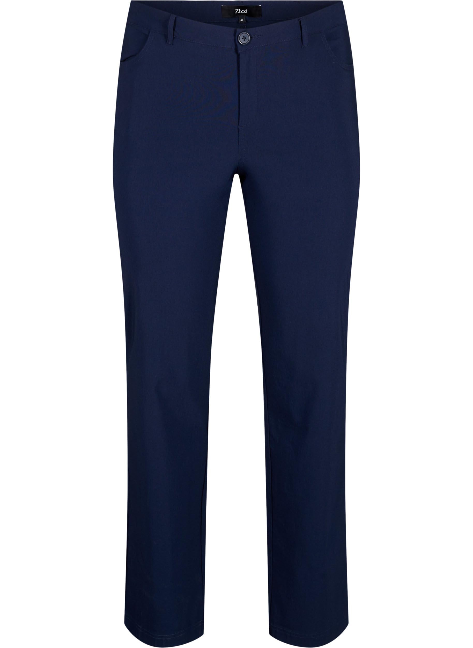 Zizzi Hose Damen einfarbig reguläre Passform Viskose-Stretch