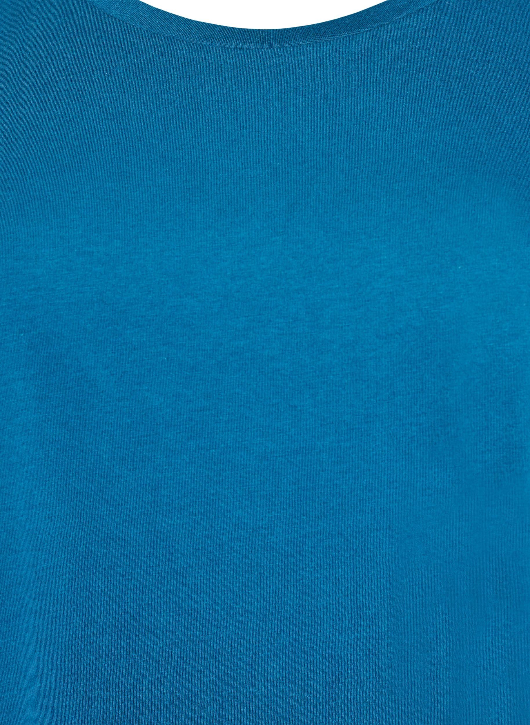 Zizzi T-Shirt Baumwollmix Rundhals Relaxed Fit Große Größen