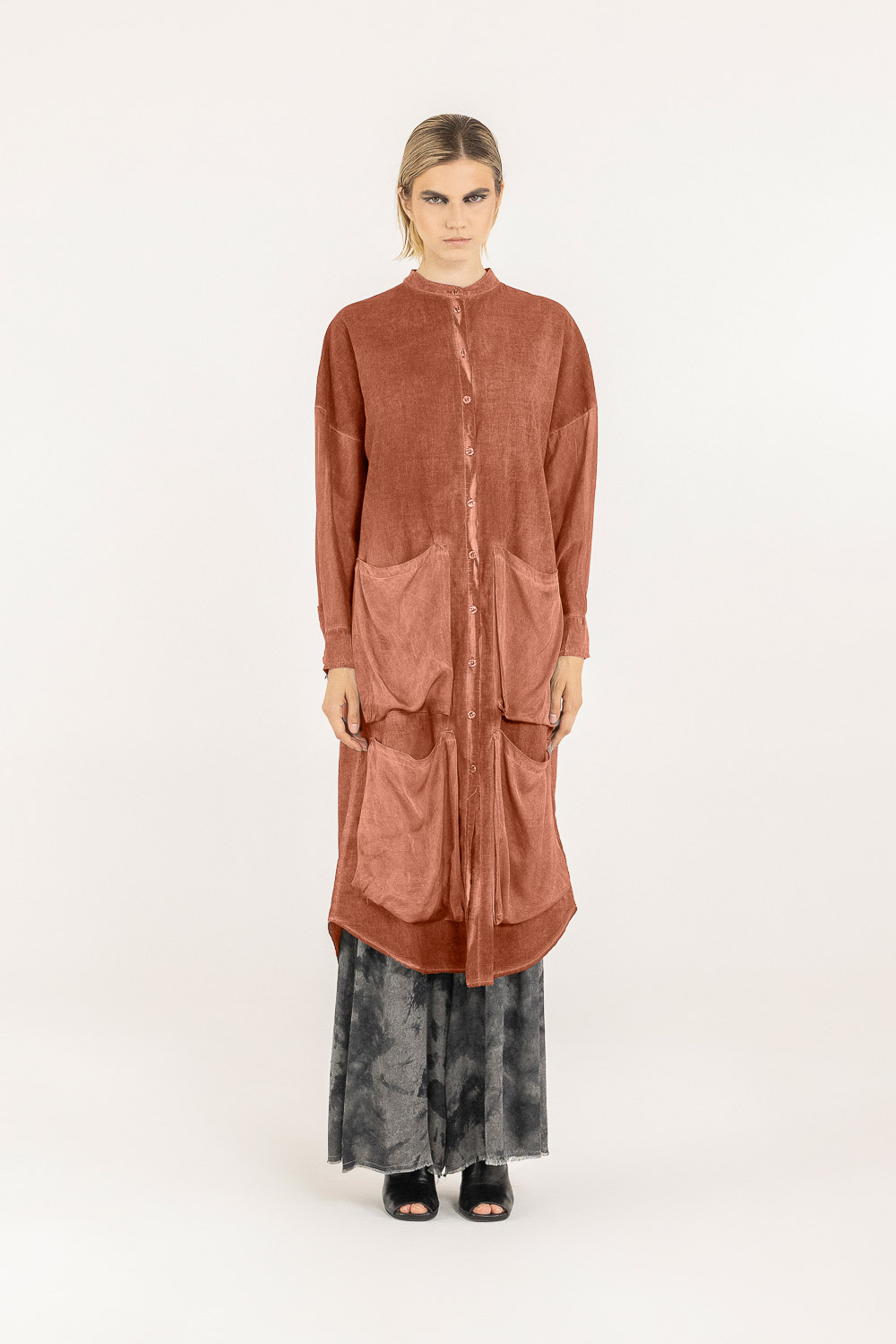 Sanctamuerte Abiti Chemisier Coreano Bluse Musselin