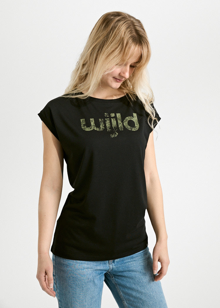 Wijld WoodShirt Elena Wijld Font Damen T-Shirt Lyocell