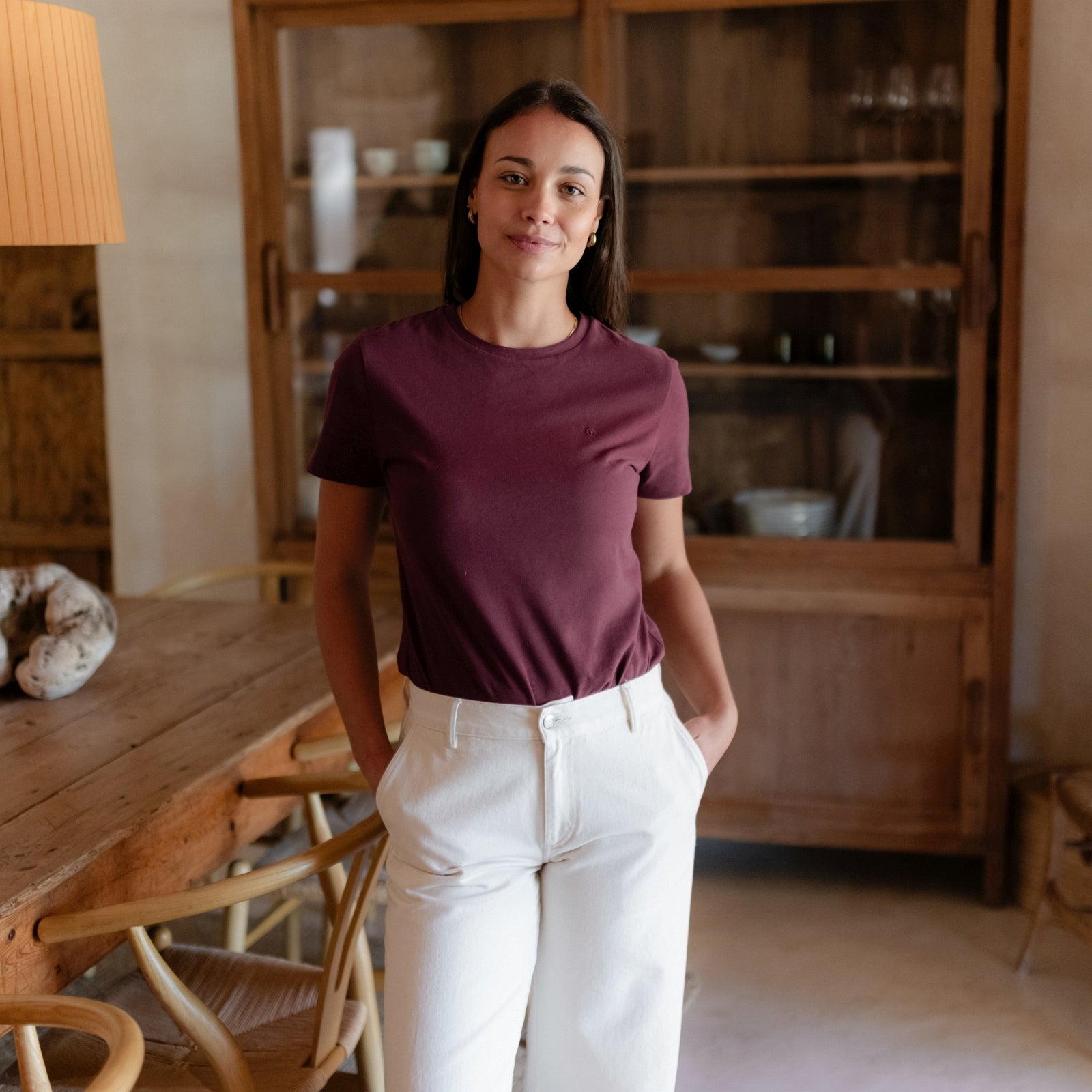 NORDLICHT Alva T-Shirt Rundhals Cherry Recycling