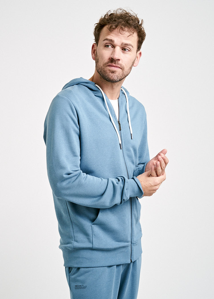 Wijld Sweatjacke Herren Blue Stone aus Lyocell 340g