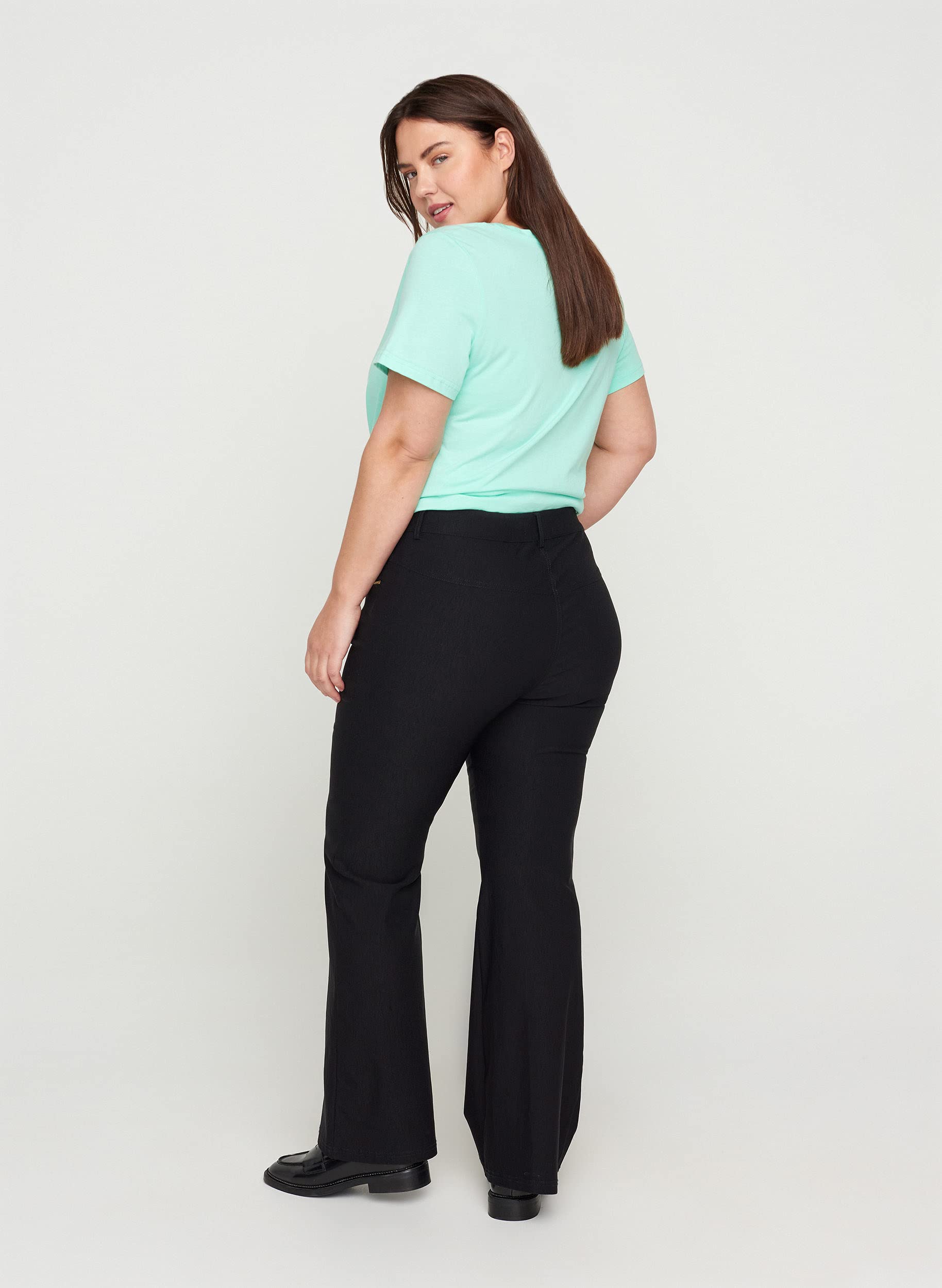 Zizzi Hose Bootcut Stretch Viskose Große Größen
