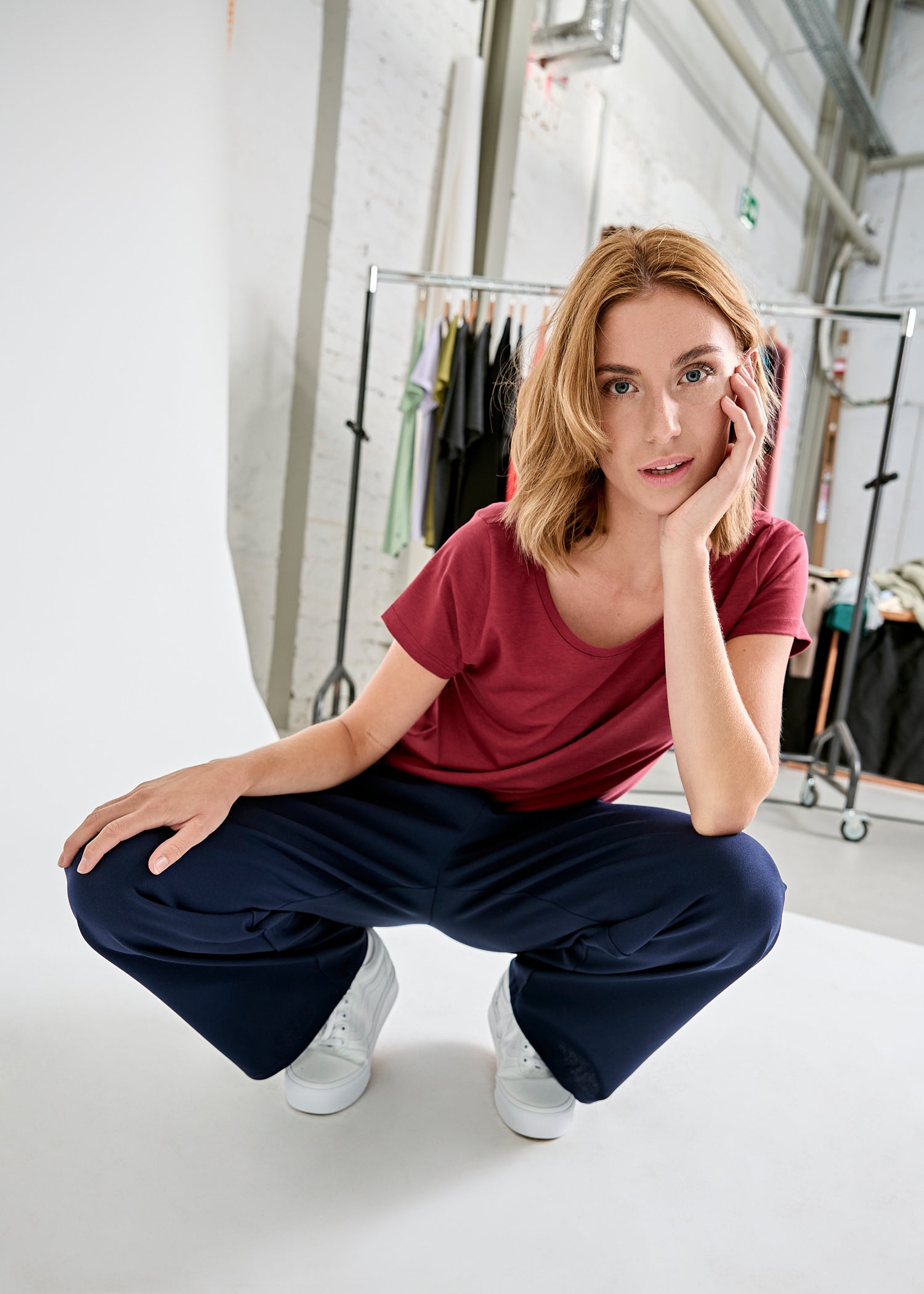 Wijld Lena WoodShirt Damen T-Shirt Tibetan Red Bio