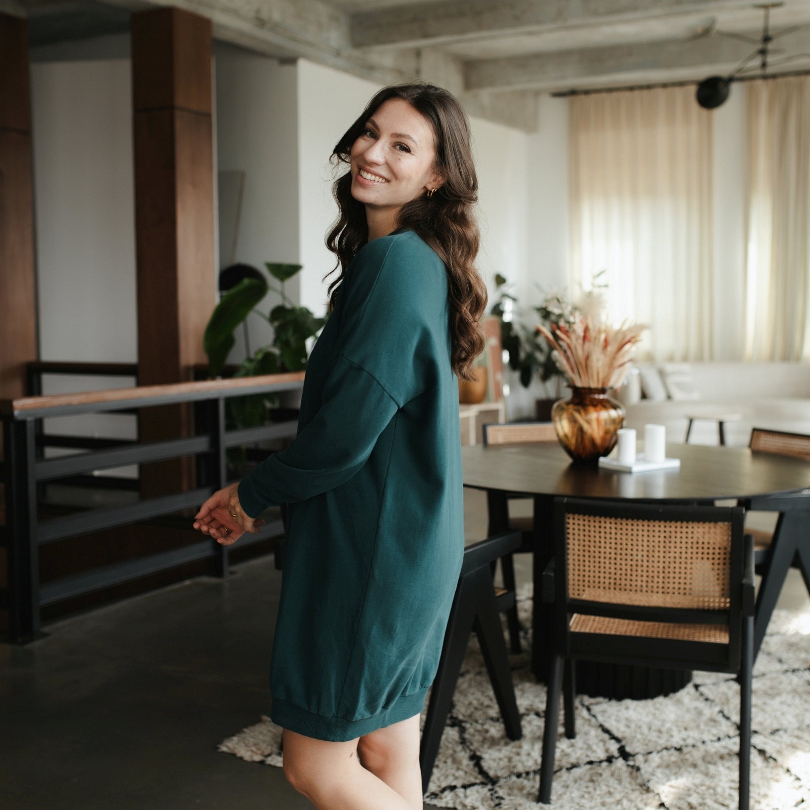 NORDLICHT Malin Sweat Kleid Bio-Baumwolle Lässig